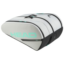 Head Tennis Racketbag Tour Racquet Bag XL (Racket bag, 3 main compartments) 2024 grey/teal 12-pack